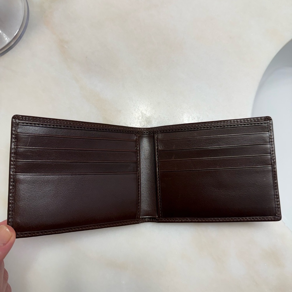 Coach Dark Brown Leather Card Holder